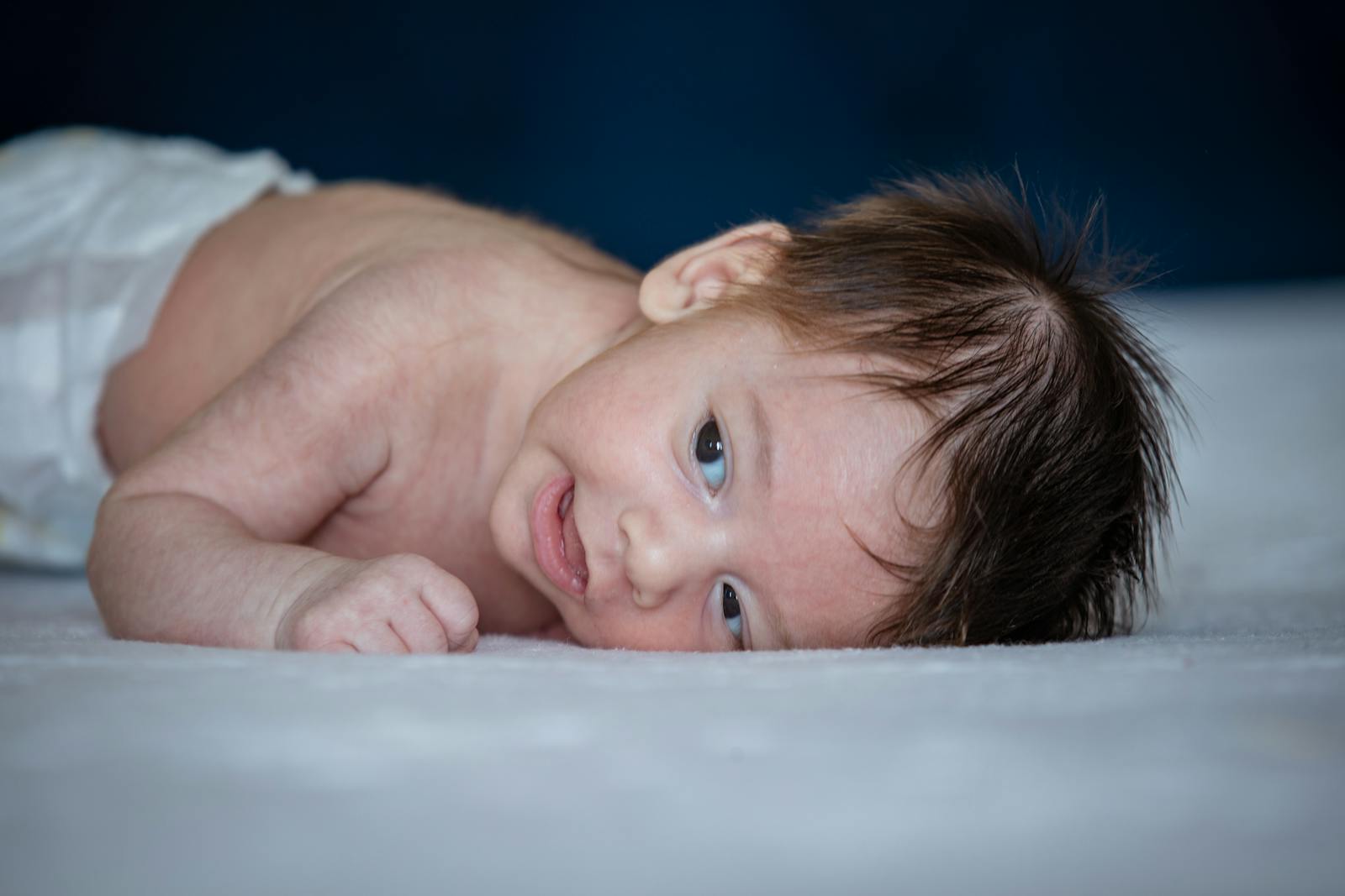 Close-up of a newborn's head