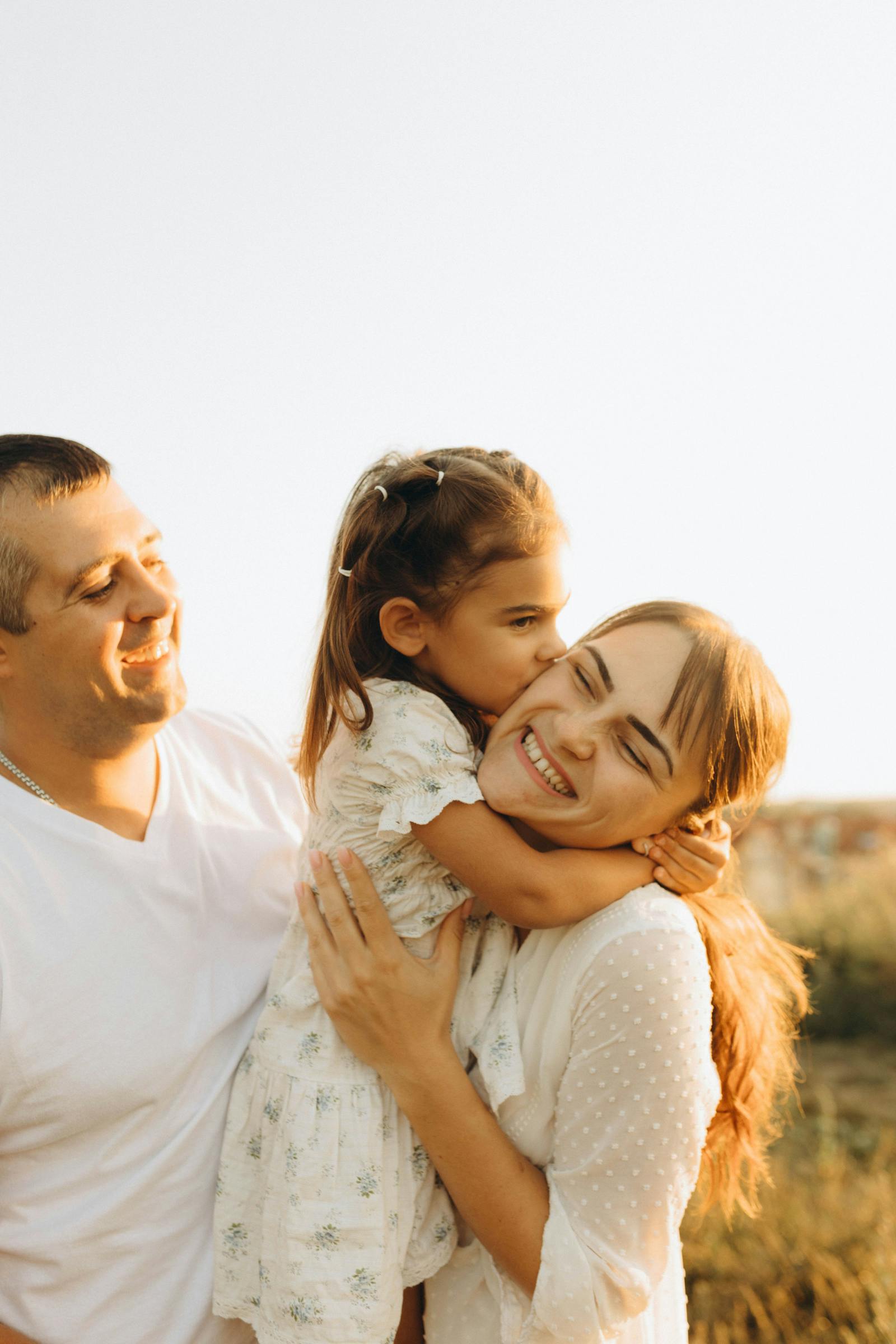 Happy family spending time together outdoors