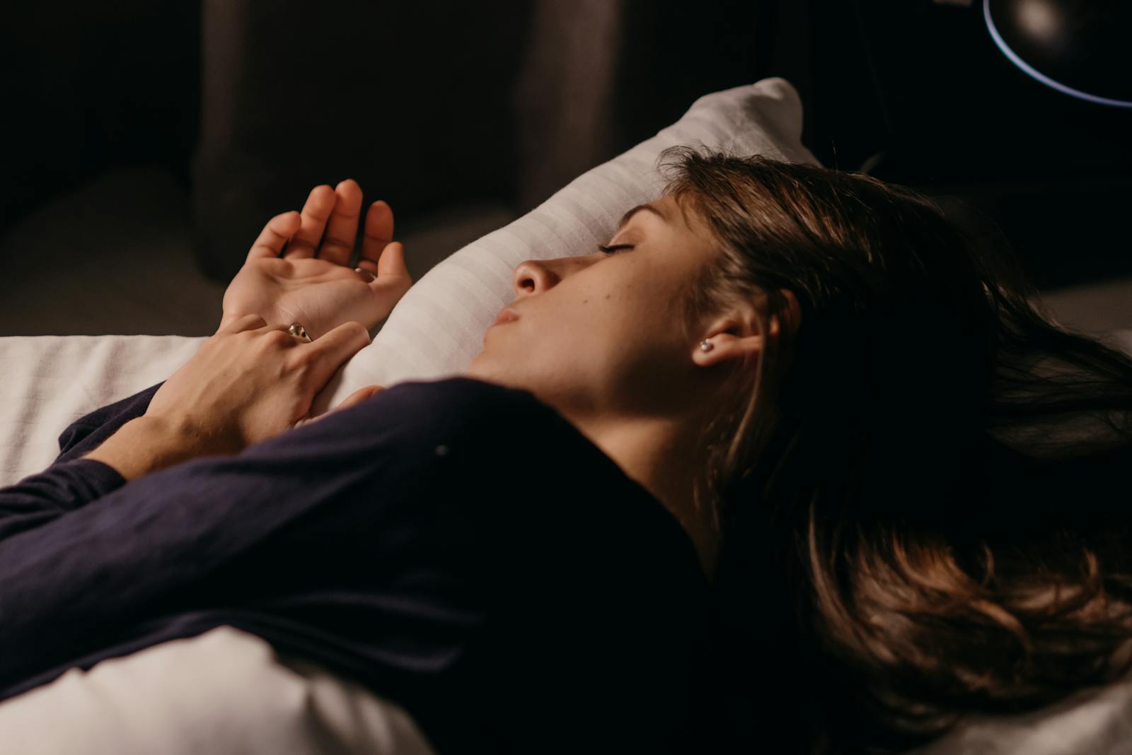 Woman sleeping comfortably
